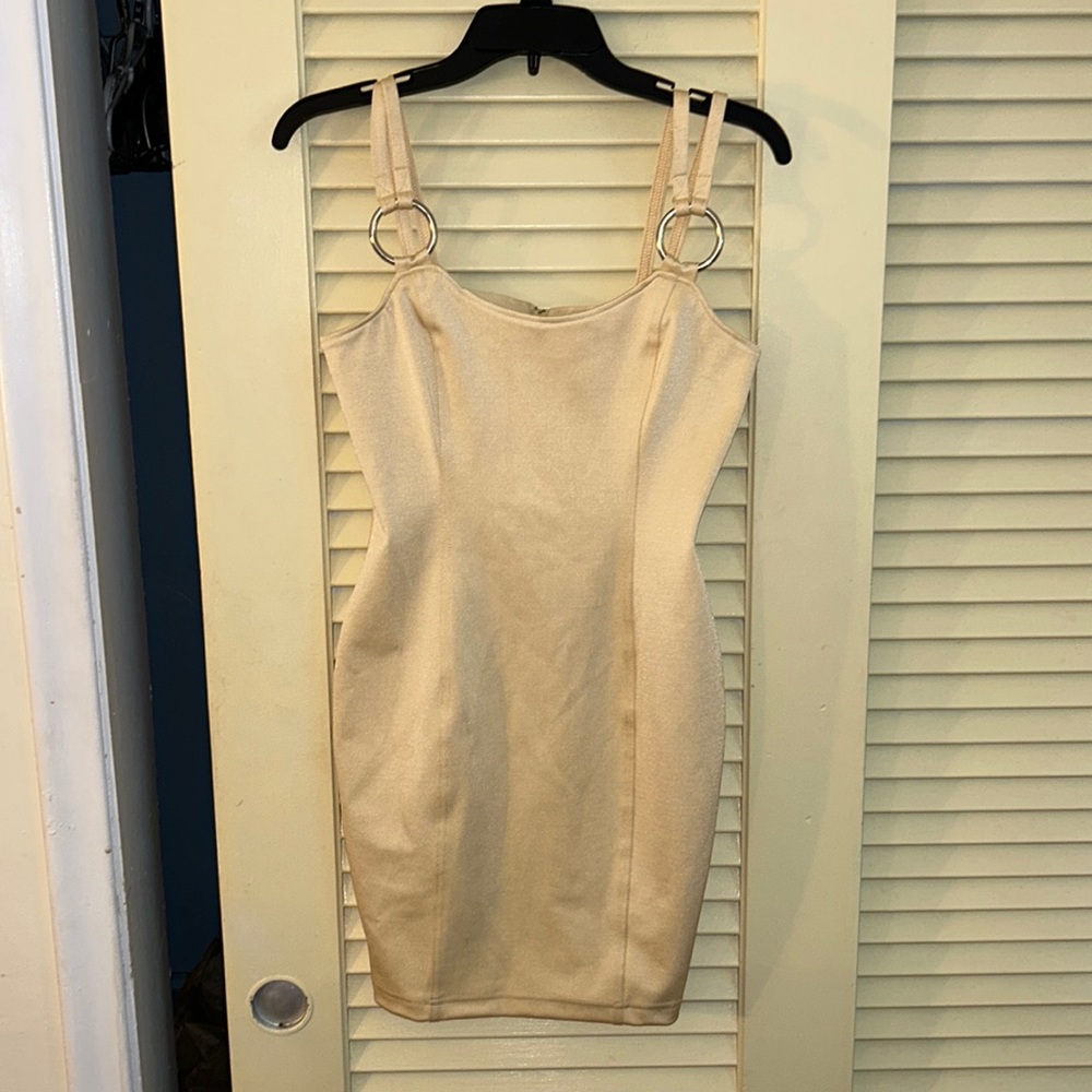 Cream bodycon dress